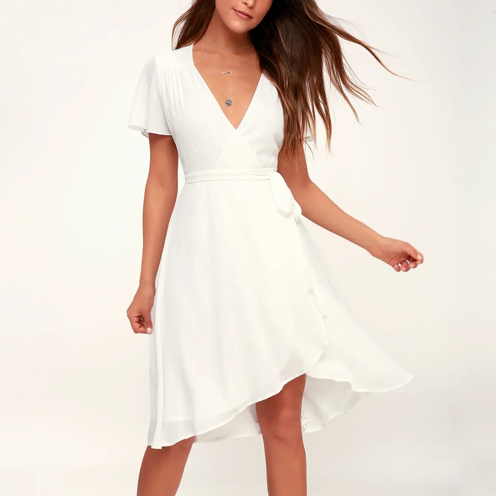 Lulus rise to the occasion wrap dress